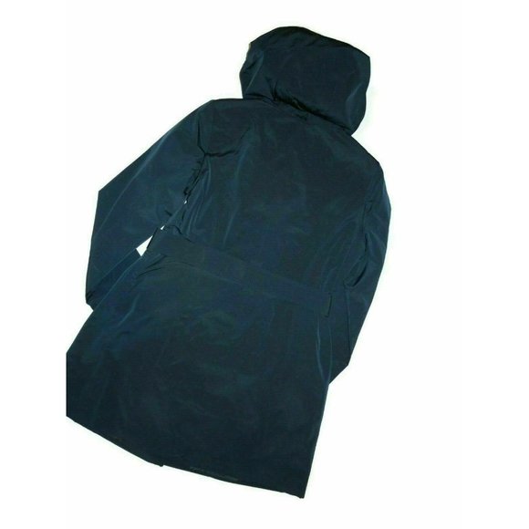 new women's London Fog Dark Teal dress rain Coat - Picture 3 of 6